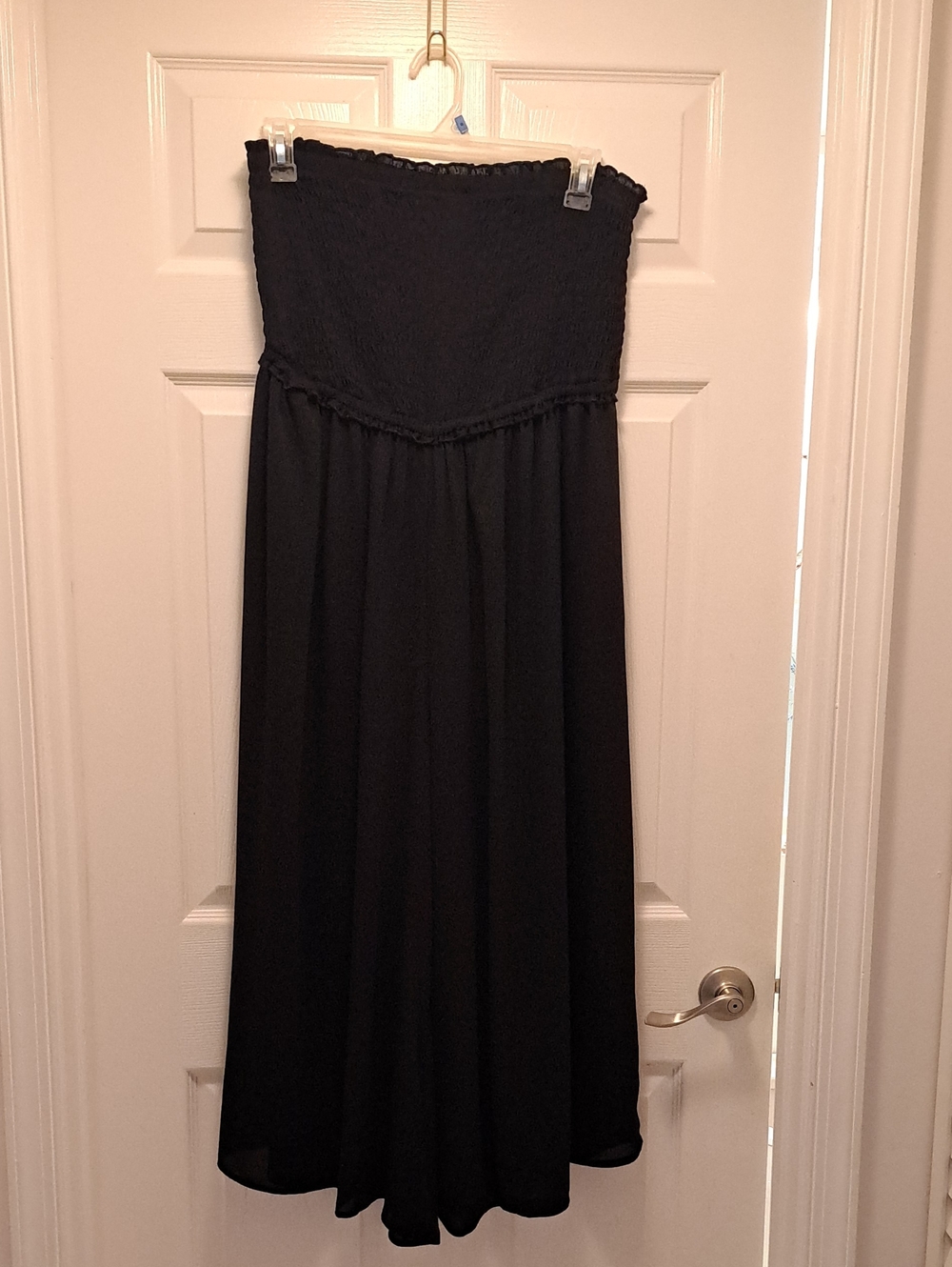 Womens Black Strapless Jumpsuit